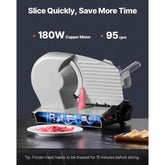 Meat Slicer 180W 8.7" Electric Deli Food Slicer for Frozen Meat Bread Cheese